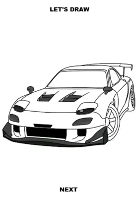 Draw Cars Sport android App screenshot 0