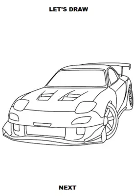 Draw Cars Sport android App screenshot 1