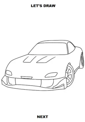 Draw Cars Sport android App screenshot 2